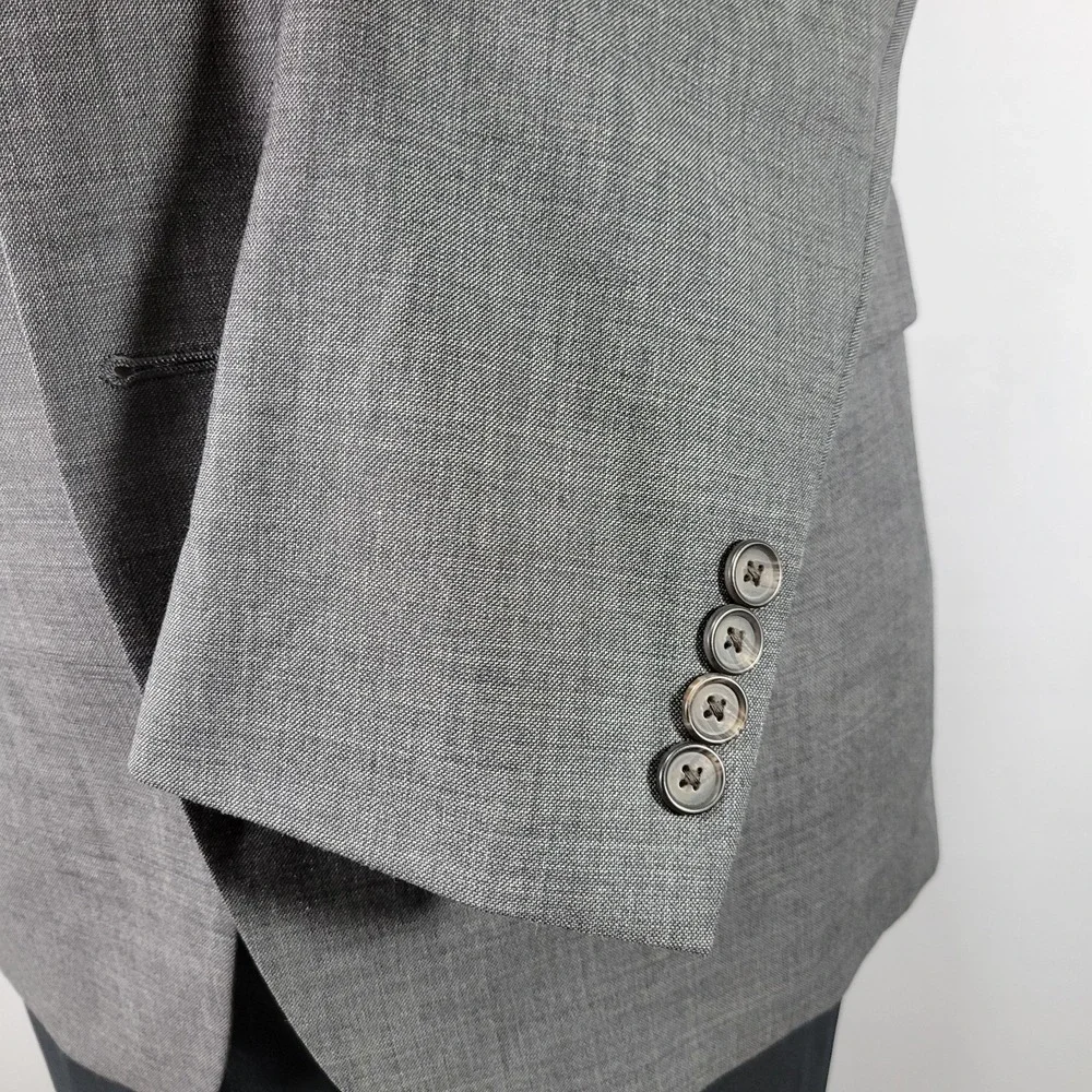 Lauren Ralph‎ Lauren Men's Sport Coat Blazer Two Button SRK SKN Gray Wool 40R